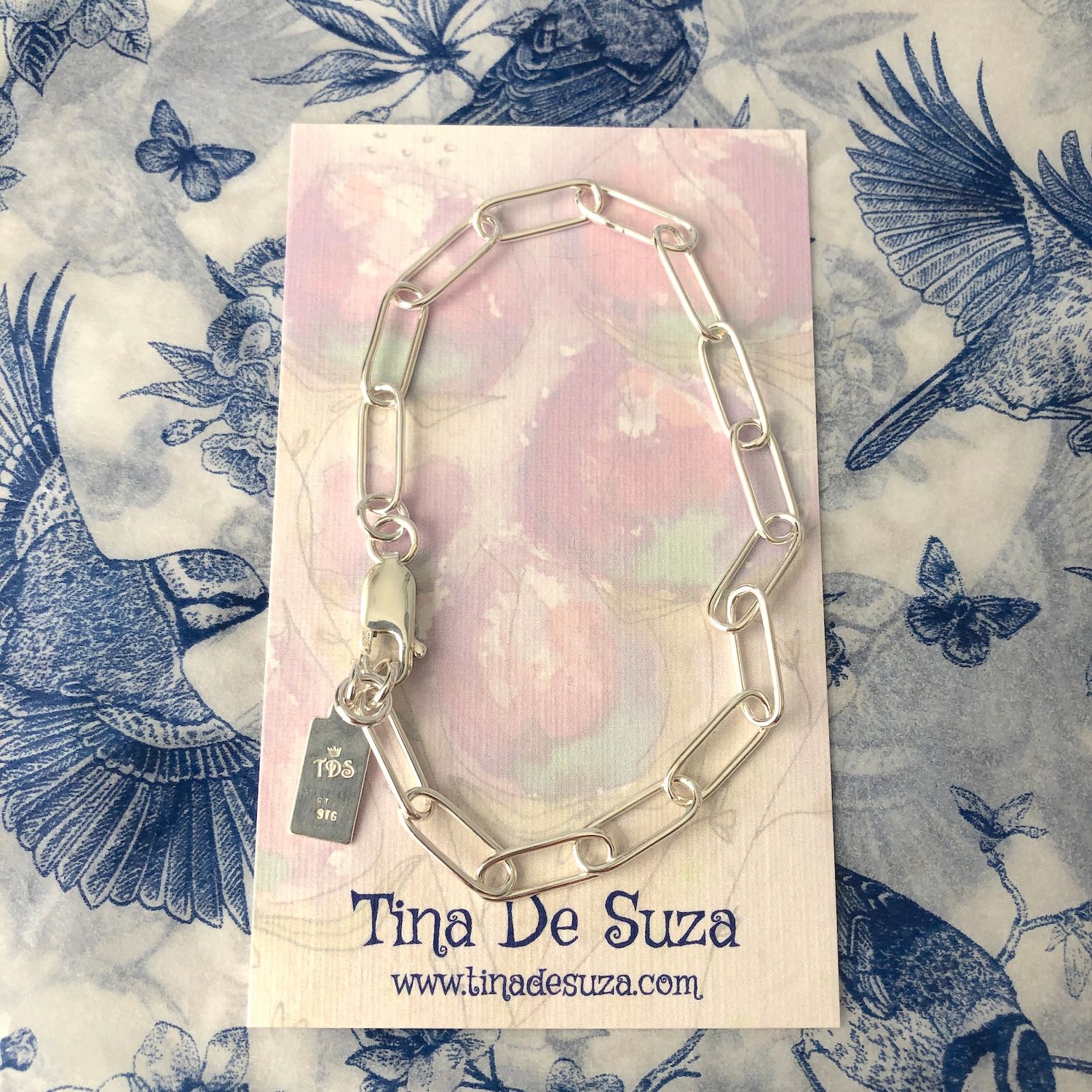 hand made: paperclip link bracelet 21.5cm