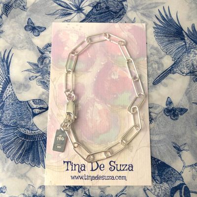 hand made: paperclip link bracelet 20cm