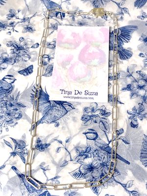 hand made: paperclip necklace 52cm