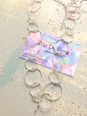 hand made: bubble necklace 94cm