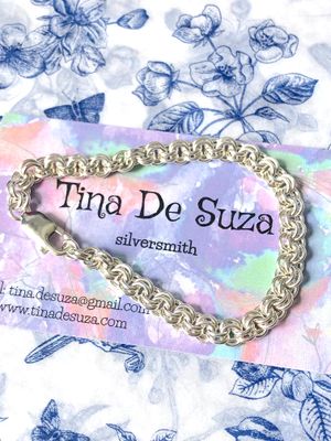 hand made: double link bracelet 20.5cm