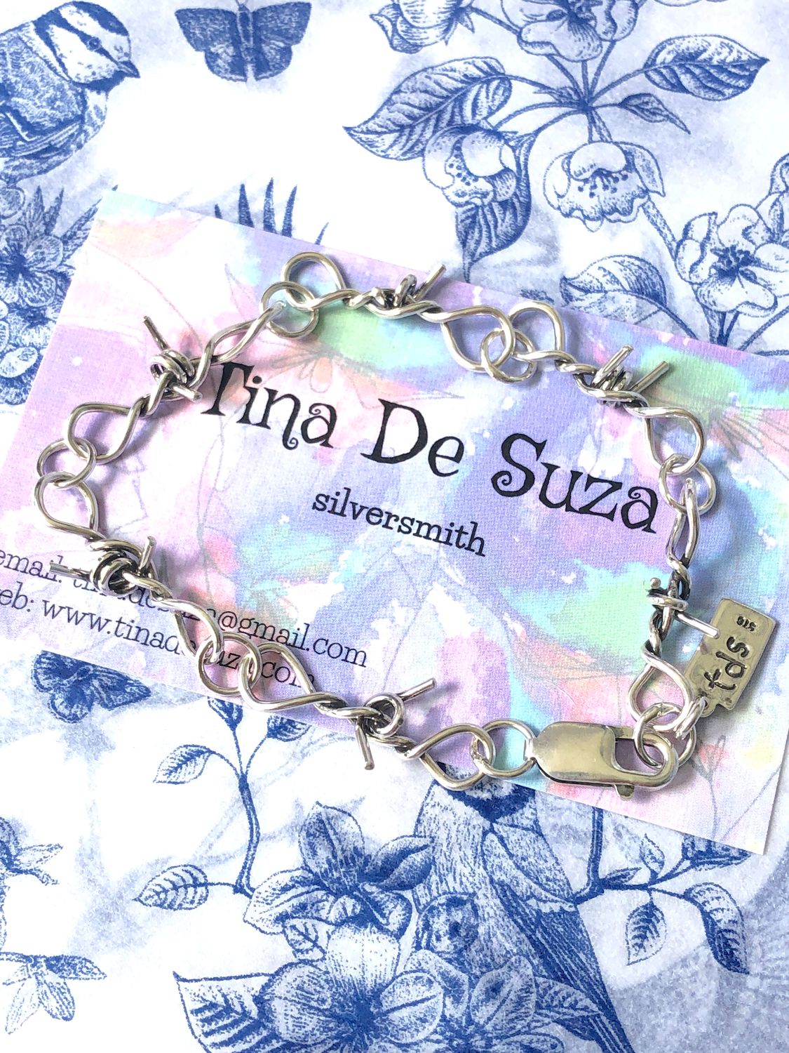 hand made: barbed wire bracelet 21cm