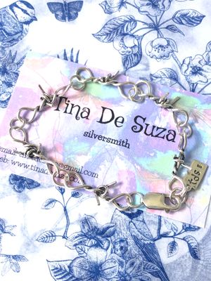 hand made: barbed wire bracelet 21cm