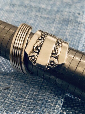 vintage: silver plated spoon rings
