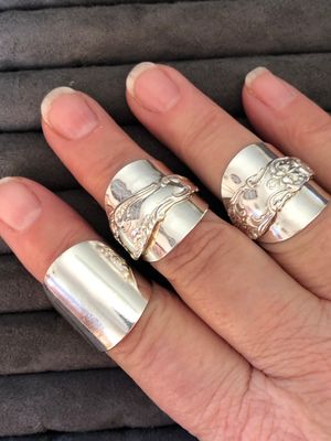 sterling: saddle rings