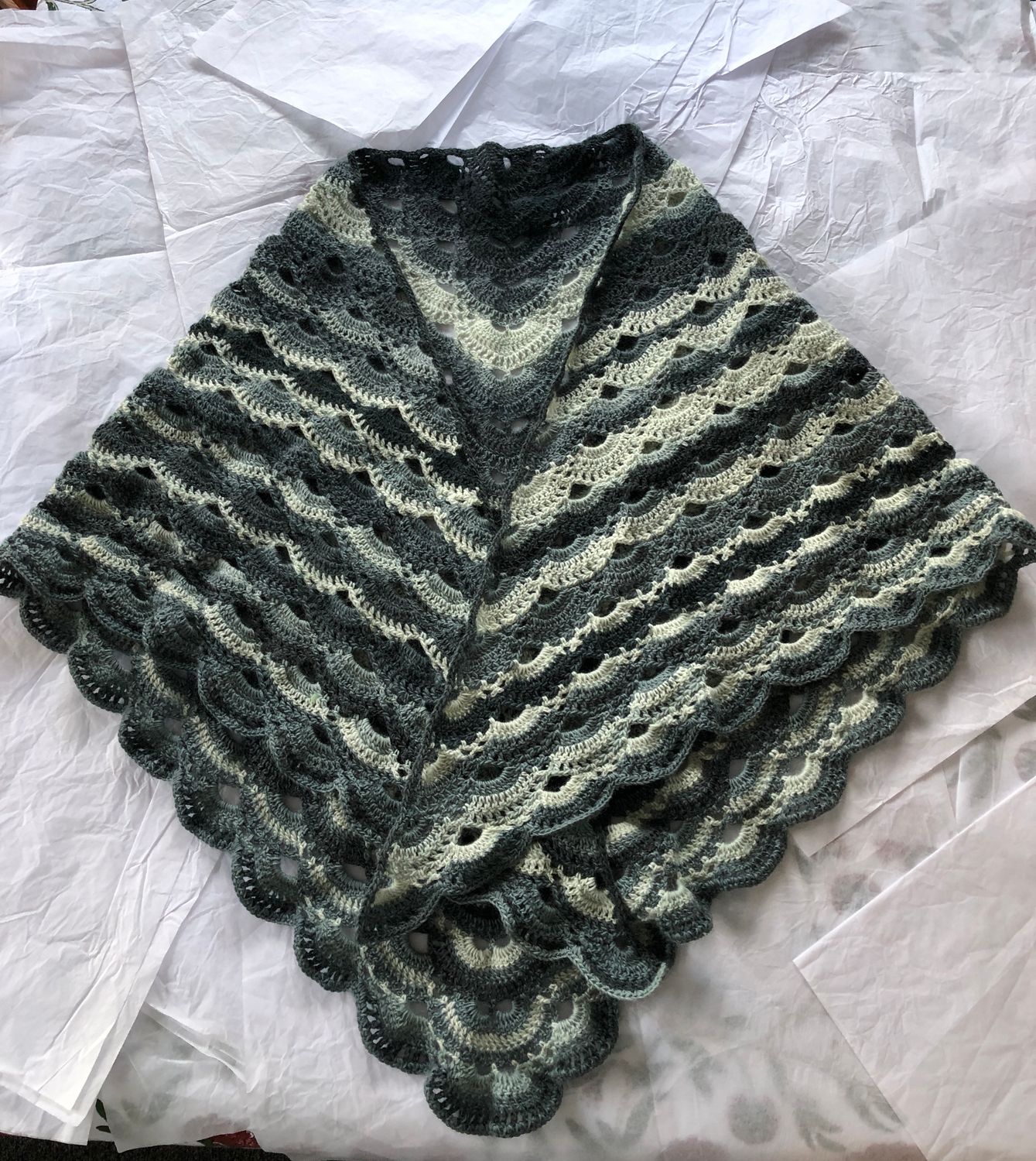 Shades of Grey - lace shawl