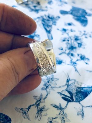 vintage silver plated spoon ring - size T
