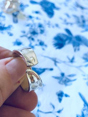 vintage silver plated spoon ring - size S