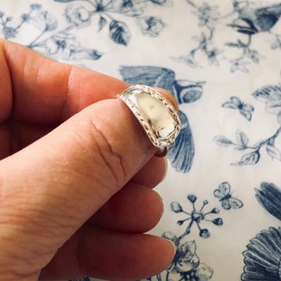 sterling: spoon ring - size M