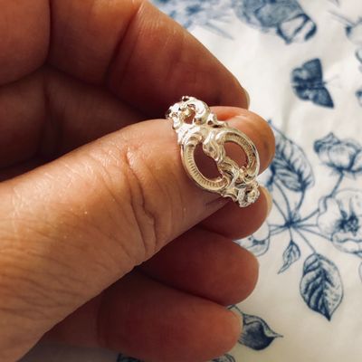 sterling: spoon ring - size N