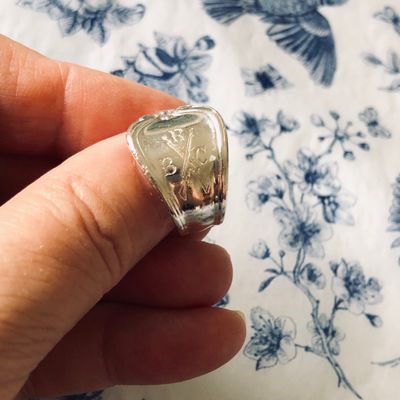 sterling: spoon ring - size N