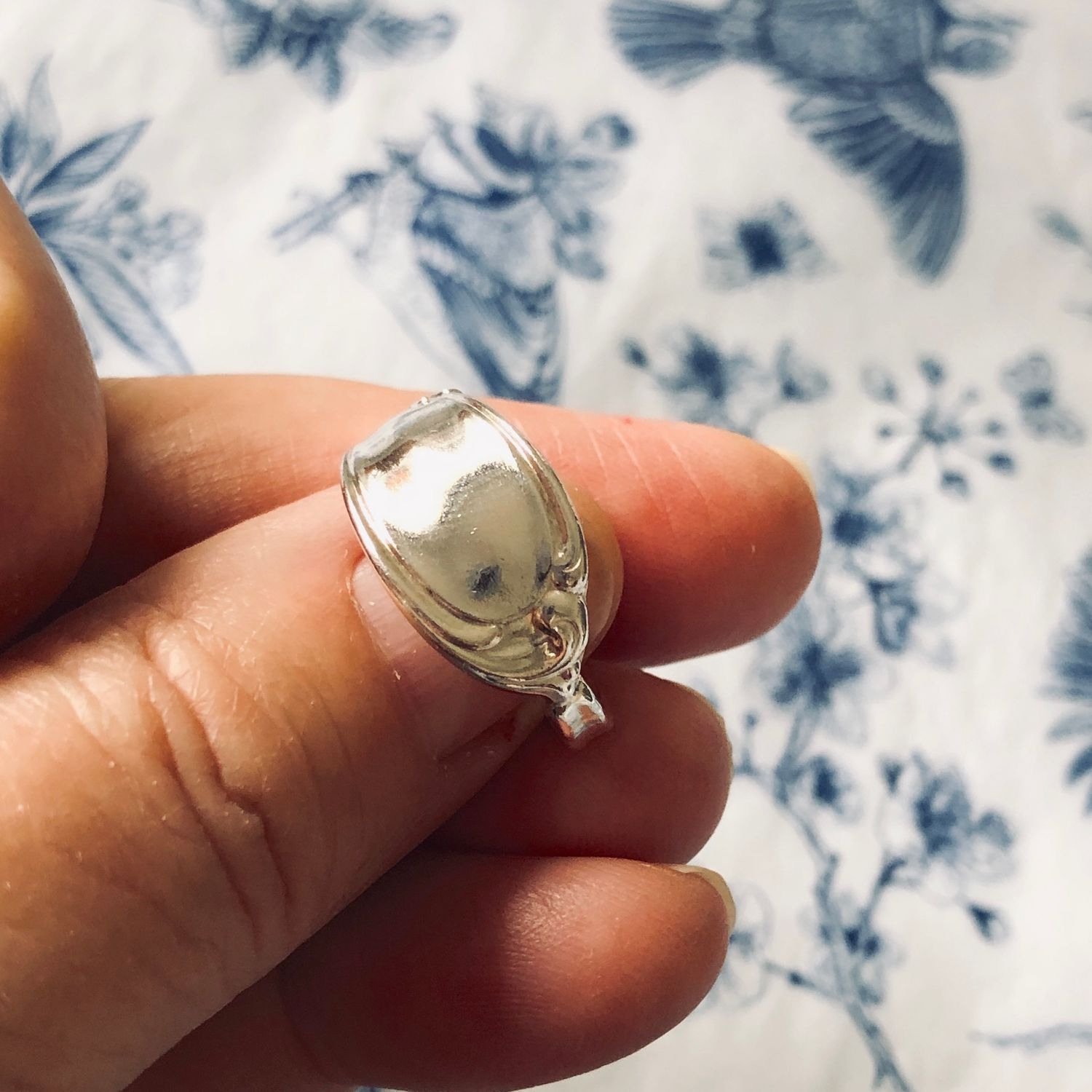 sterling: spoon ring - size N