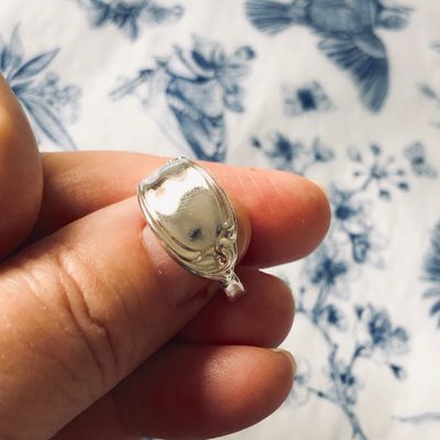 sterling: spoon ring - size N