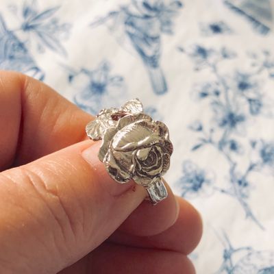 sterling: spoon ring - size O