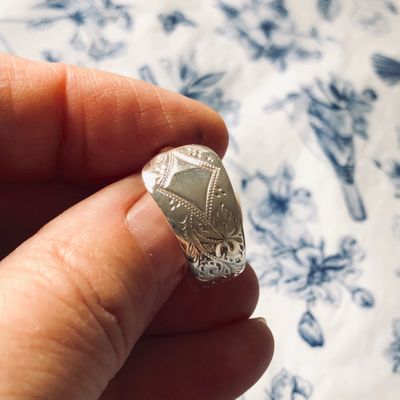 sterling: spoon ring - size Q