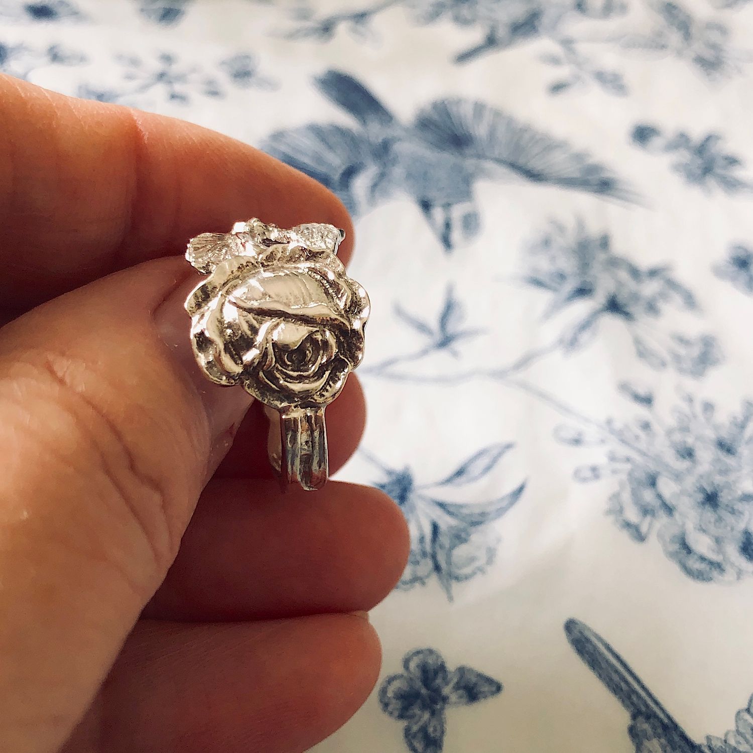 sterling: spoon ring - size R