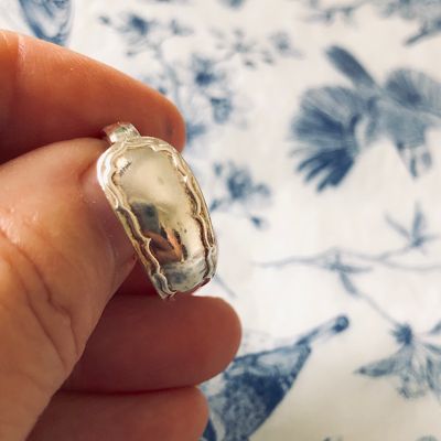 sterling: spoon ring - size S