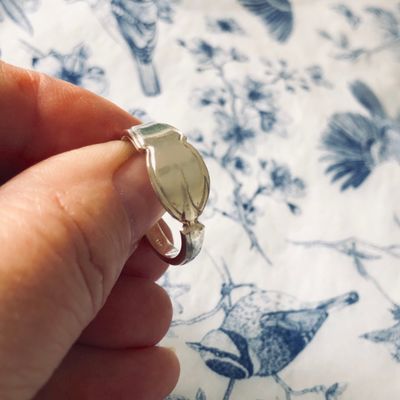 sterling: spoon ring - size T