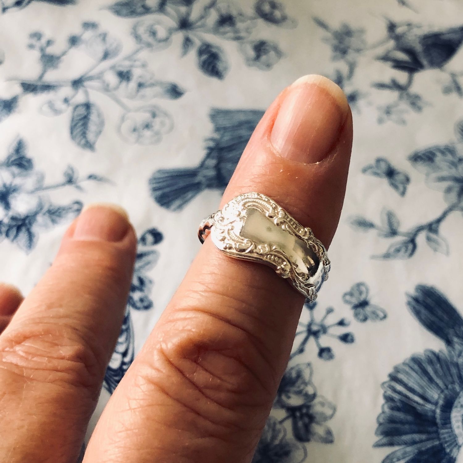 sterling: spoon ring - size M