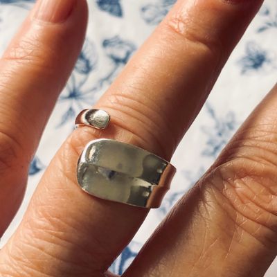 sterling: spoon ring - size P