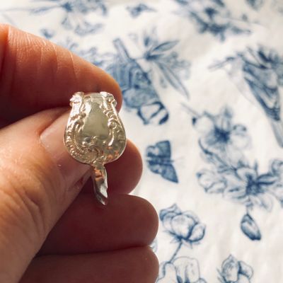 sterling: spoon ring - size Q
