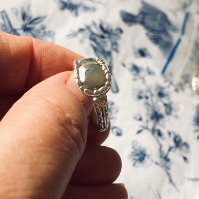 sterling: spoon ring - size Q