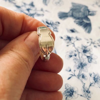sterling: spoon ring - size S