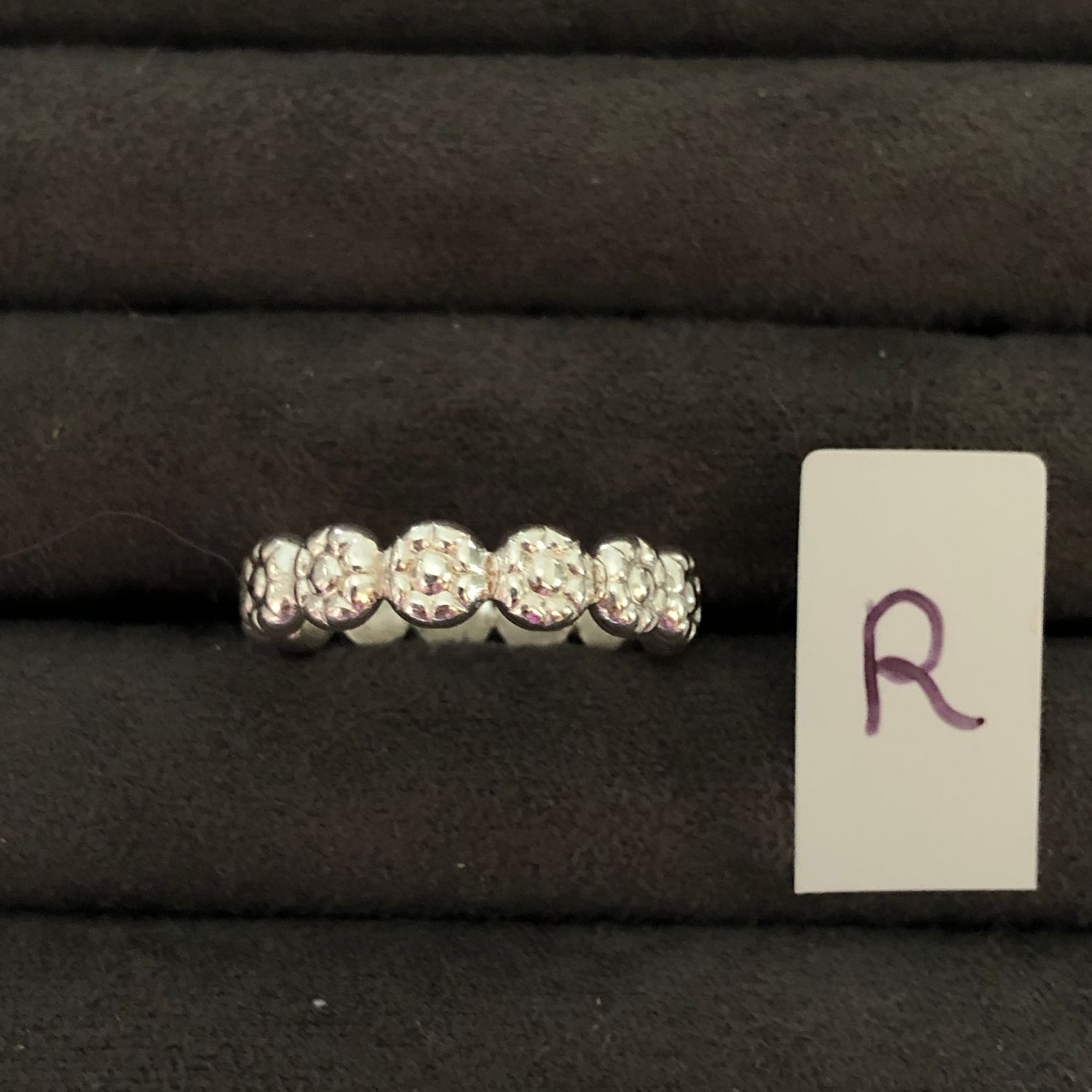 Sterling daisy ring - size R