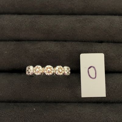 Sterling daisy ring - size O