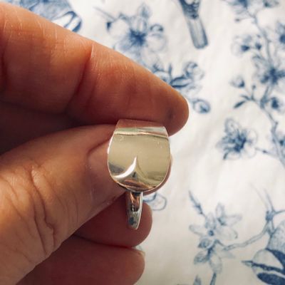 sterling: spoon ring - size O