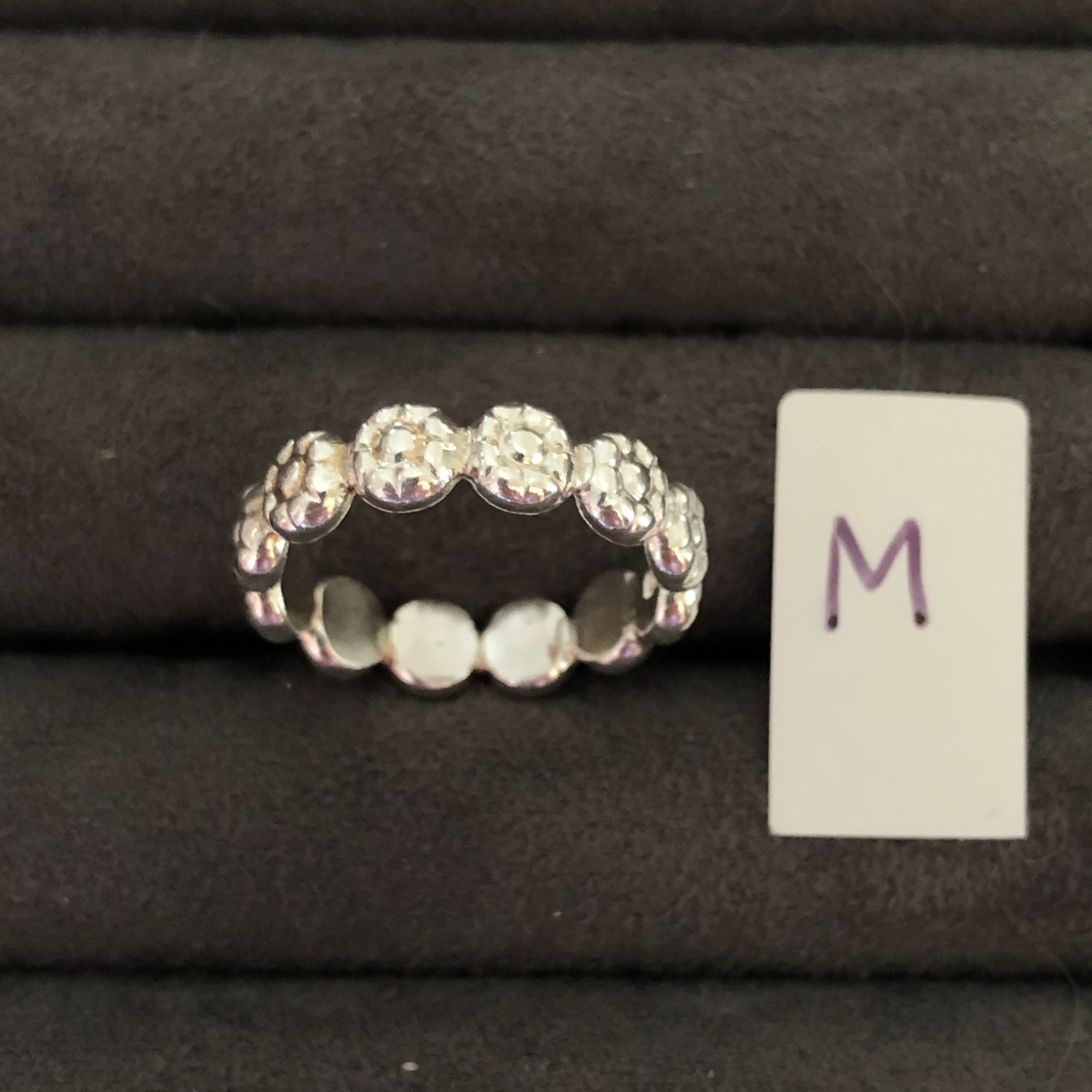 Sterling daisy ring - size M