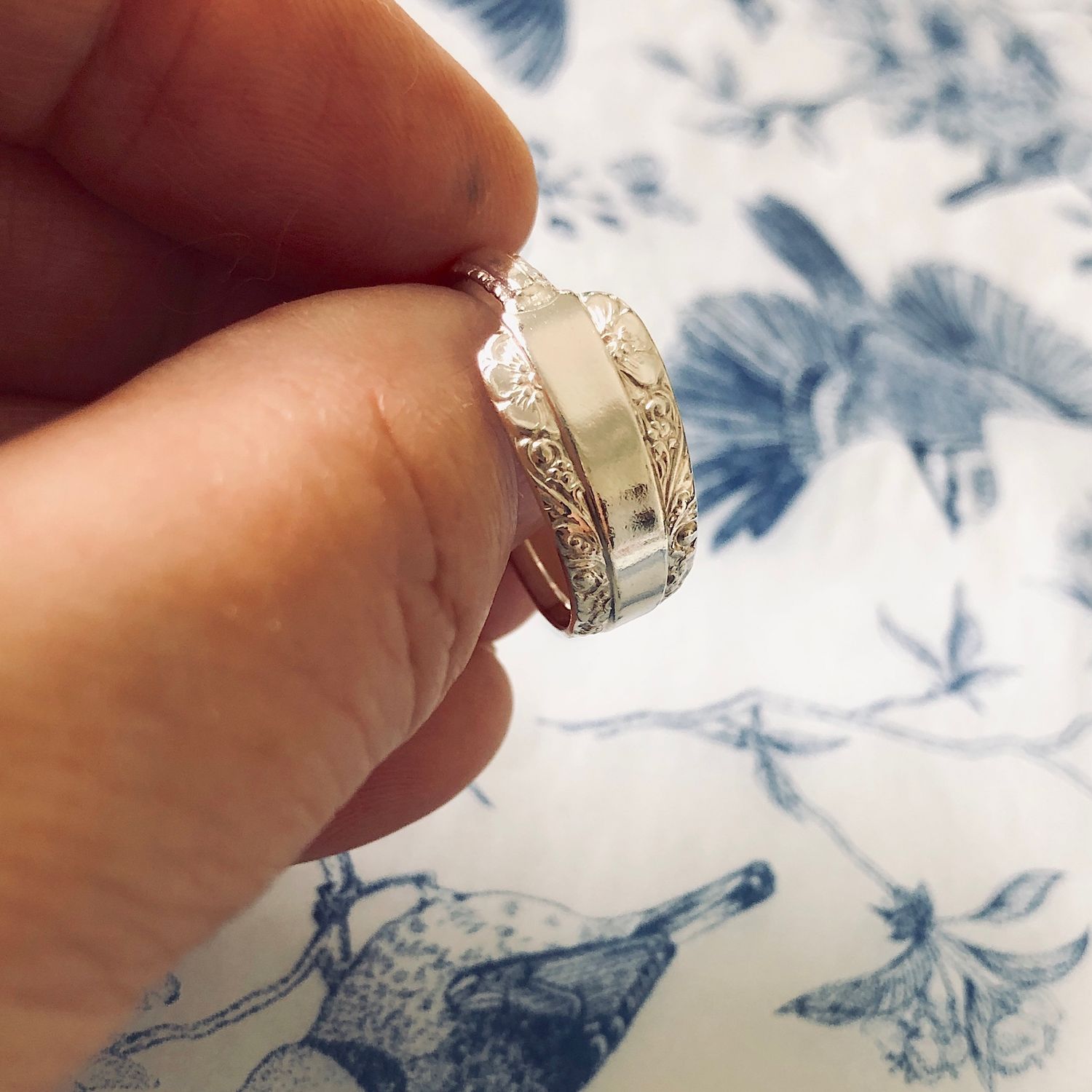 sterling: spoon ring - size S