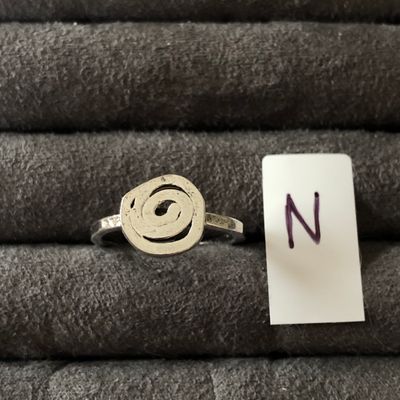 Flat rose ring: size N