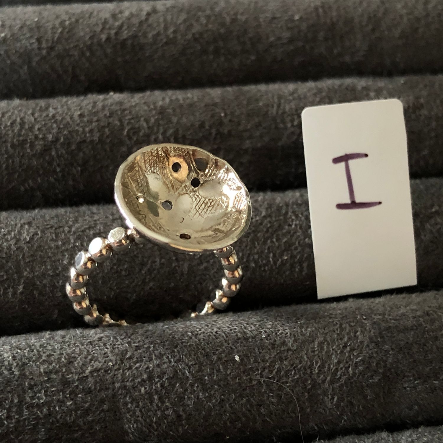 Crucible ring: size I (i) - moonscape
