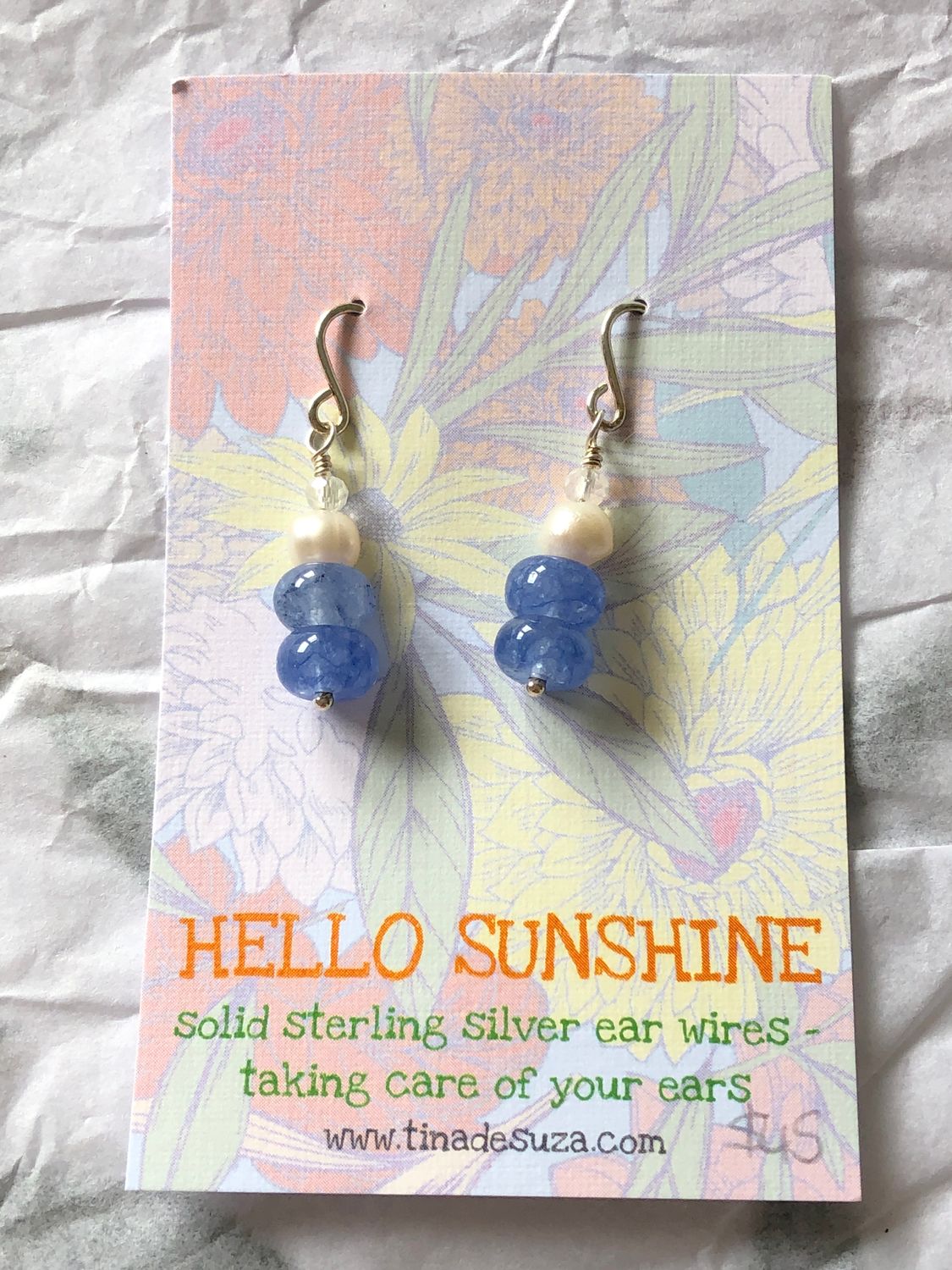 Earrings: fresh water pearls