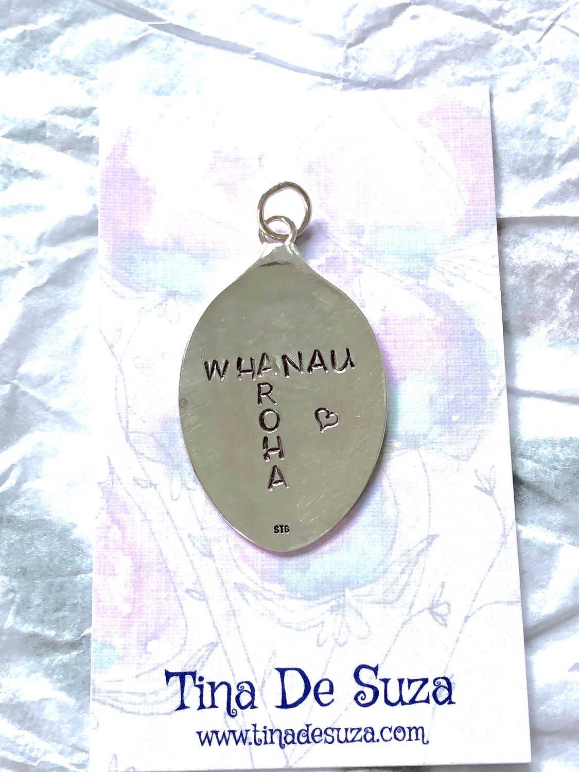 Solid sterling spoon bowl pendant