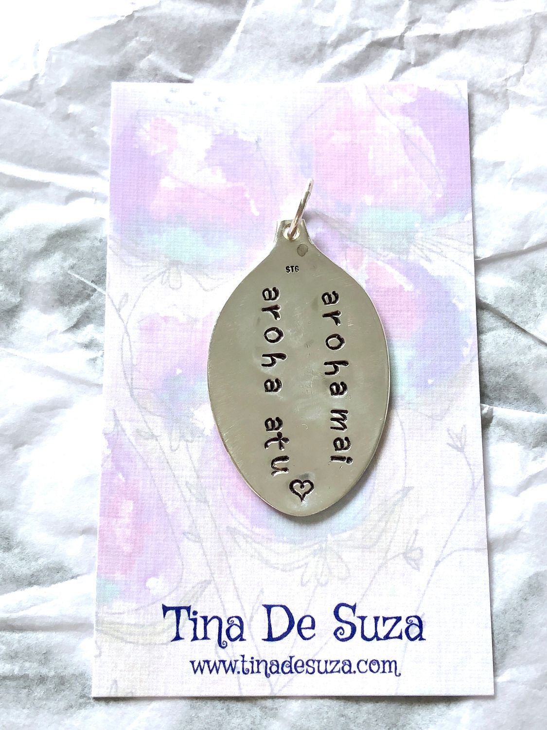 Solid sterling spoon bowl pendant