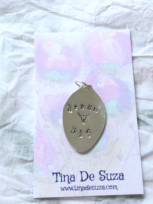 Solid sterling spoon bowl pendant