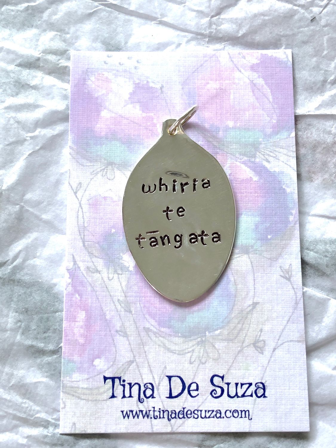 Solid sterling spoon bowl pendant