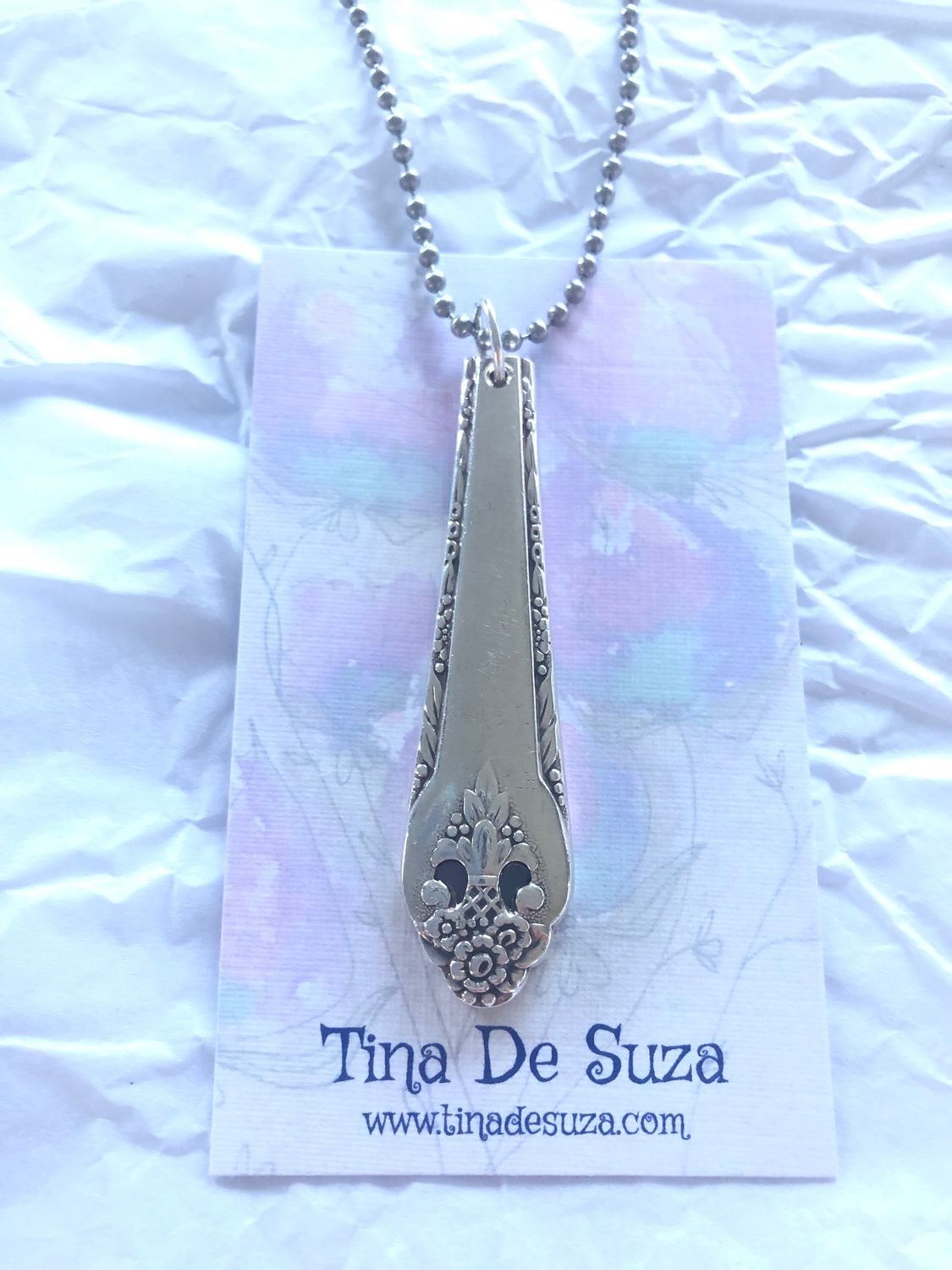 Vintage cutlery pendant - circa 1950s