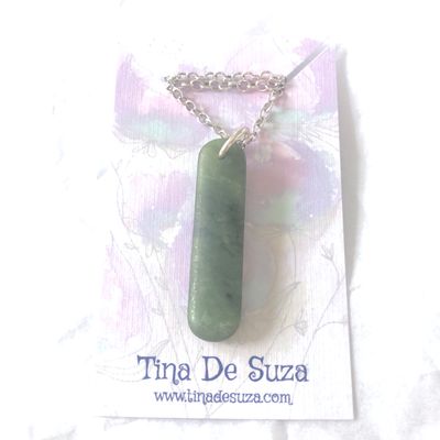 Pounamu on sterling (straight)