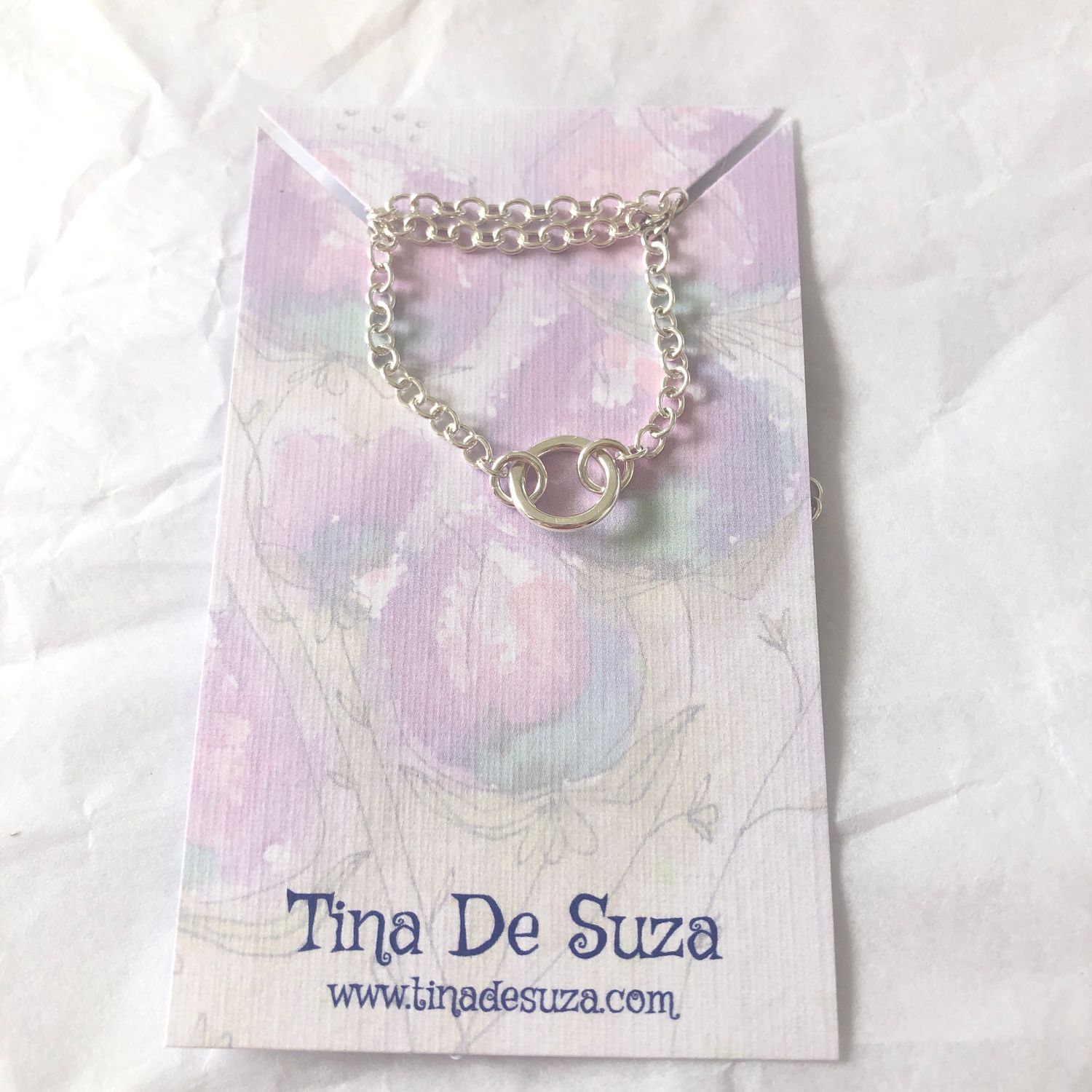 Circle on sterling medium chain