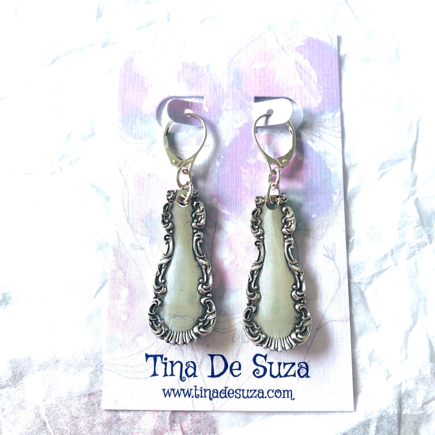 Earrings: Vintage teaspoon handles