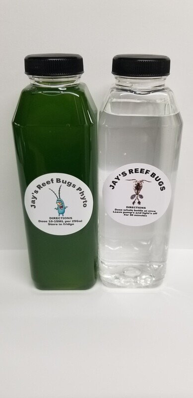4 species copepod blend 32oz 3 Strain Phytoplankton blend 32oz Refugium seeding pack
