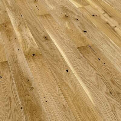 Manor 14mm x 180mm Natural Oak 1 Strip Matt Lacquered Engineered Real Wood Flooring