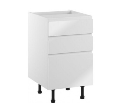 Sapphire Gloss J-pull Three Drawer Base Unit Sapphire Gloss J-pull Three Drawer Base Unit