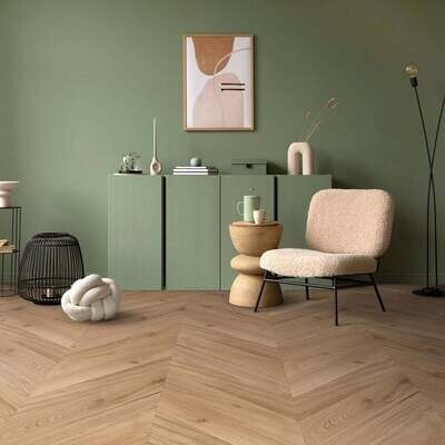 Chevron 15mm X 120mm Invisible UV Oiled Oak Engineered Real Wood Flooring