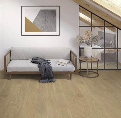 Manor 14mm X 180mm Sandy Oak 1 Strip Matt Lacquered Engineered Real Wood Flooring 