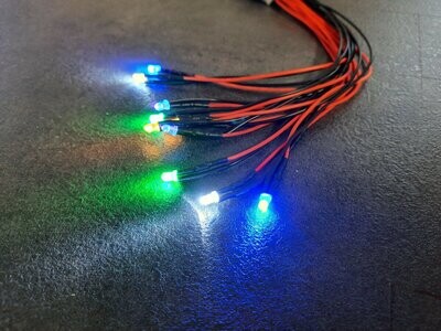 3 mm LED verkabelt Blinklicht inkl. Vorwiderstand