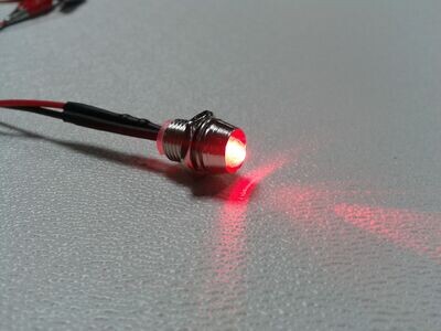 5 mm LED verkabelt Blinklicht inkl. Vorwiderstand und Fassung